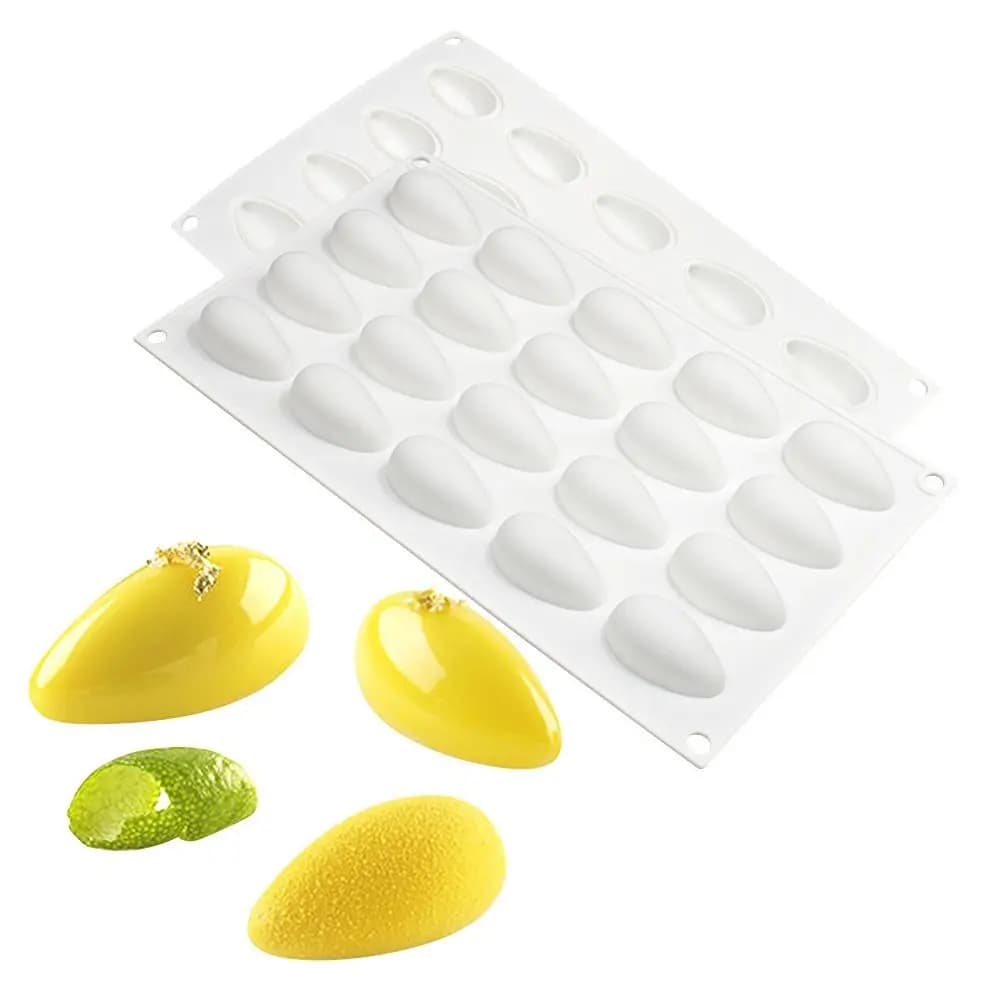 Cottura fai da te artigianale strumenti per decorare torte al cioccolato sapone candela stampo mousse stampi ovale 3D guscio stampo per torta in silicone