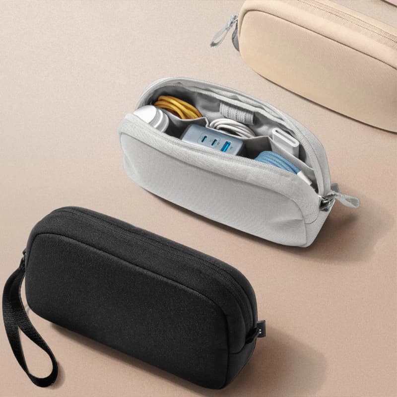 Borsa da viaggio per accessori digitali portatili Borsa per organizer per elettronica Borsa per telefono cellulare Borsa per cavo dati impermeabile per banca di potere Nuovo