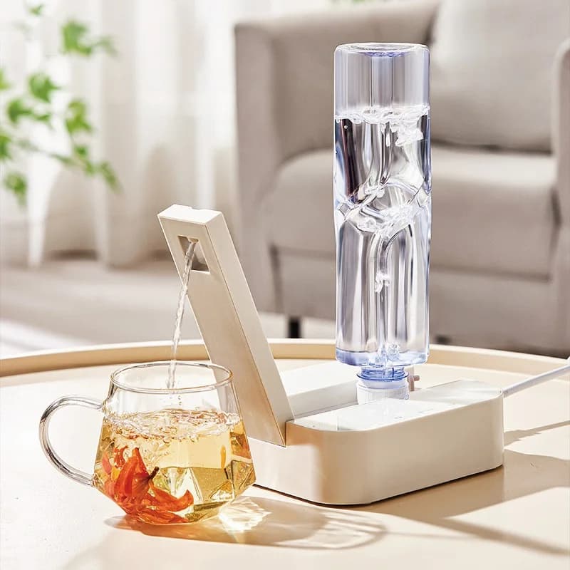 Dispenser d'Acqua Portatile 2000W, Riscaldamento Istantaneo in 3 Secondi, Scaldabagno Pieghevole da Viaggio e Dormitorio, Controllo della Temperatura, Pompa Elettrica per Acqua