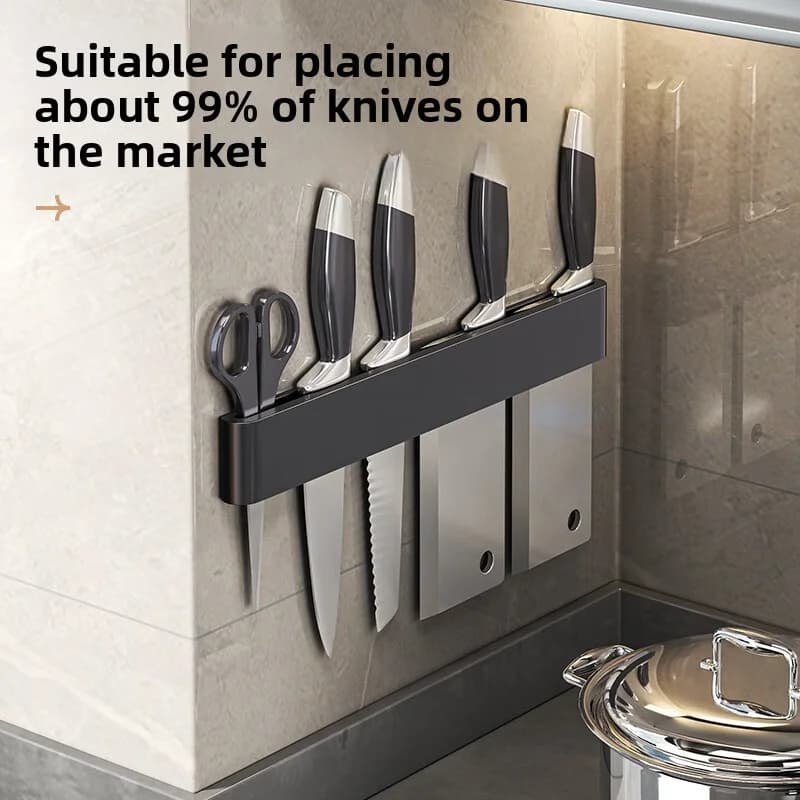 Wall kitchen knife holders, without punching, stainless steel holders for domestic use, 304 steel knife holders