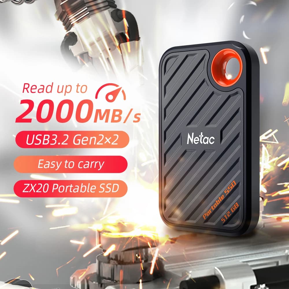 Netac disco rigido esterno SSD 1tb 2tb SSD portatile 512G 250GB disco rigido unità a stato solido per laptop