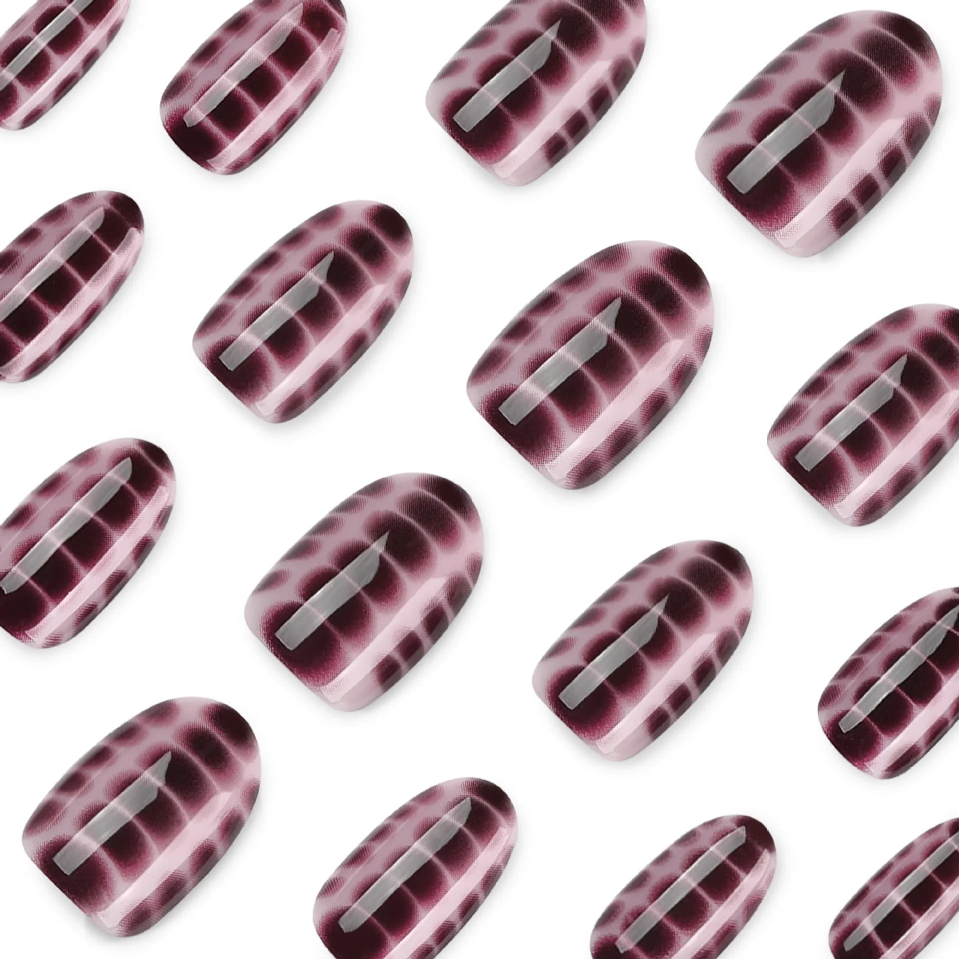 European And American Trade Alligator Pattern Wearable Nail Tips Almond Shape False Nails Easy Wear Nail Art Decorations