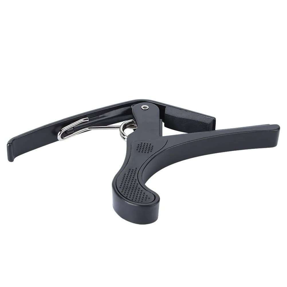 Capotasto per Chitarra in Metallo Resistente a Sgancio Rapido per Chitarra Acustica, Elettrica, Ukulele, Banjo, Basso, Mandolino - Professionale Nero