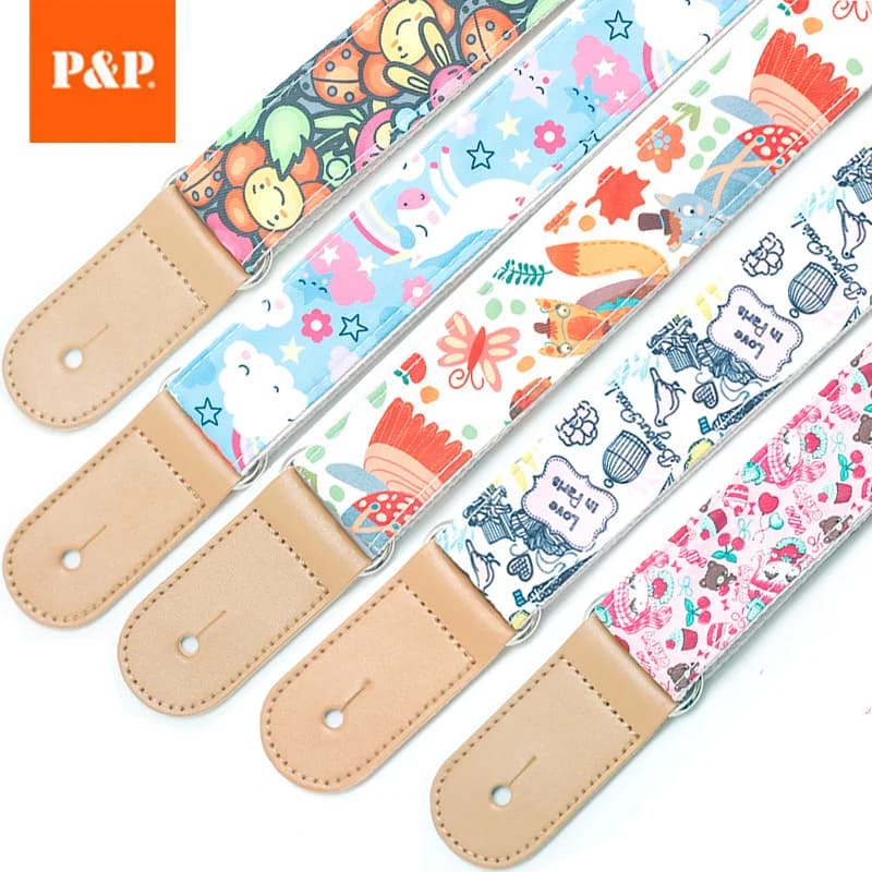 Piccolo cinturino per Ukulele fresco del fumetto, accessori per strumenti musicali, commercio estero, nuovo prodotto