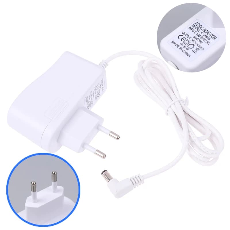 B*New 1PCS White EU Plug Power Adapter For 24V 650ma Power Adapter For Aromatherapy Air Humidifier Charger EU Adapter