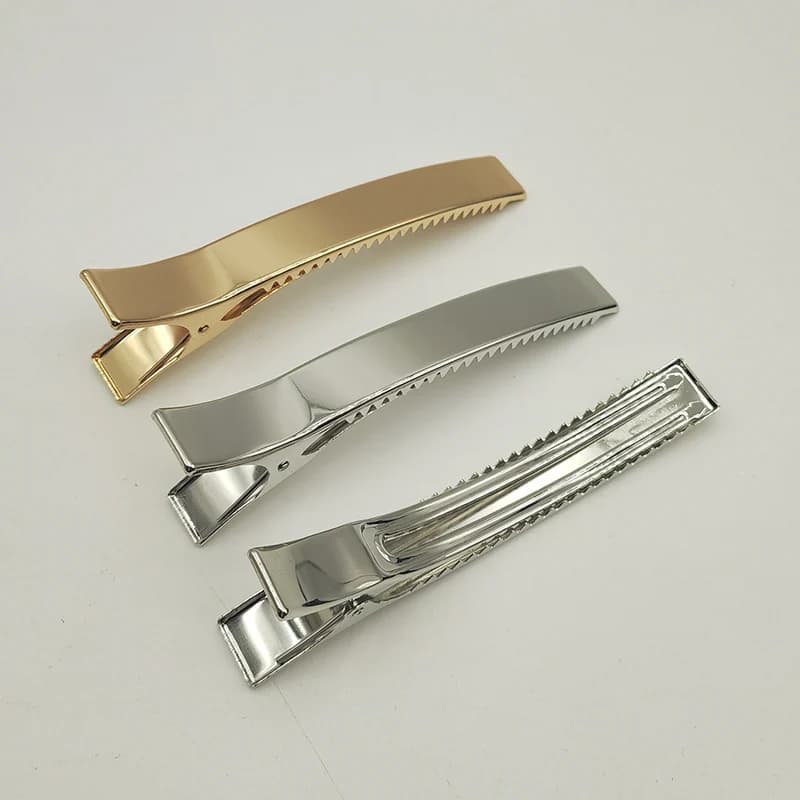 5PCS 12.5cm Oversize Double Prongs Arched Rectangle Metal Alligator Hair Clips Large Duck Hairpins Barrettes for Women Hearwear