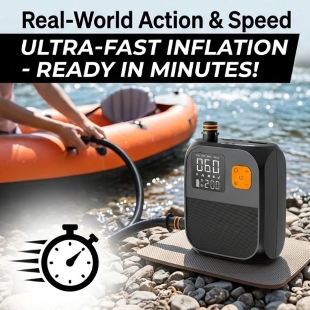 Pompa elettrica SUP 25PSI ad alta pressione, pompa intelligente gonfiabile per paddle board, kayak, barca, materasso gonfiabile, attrezzatura per sport acquatici all'aperto
