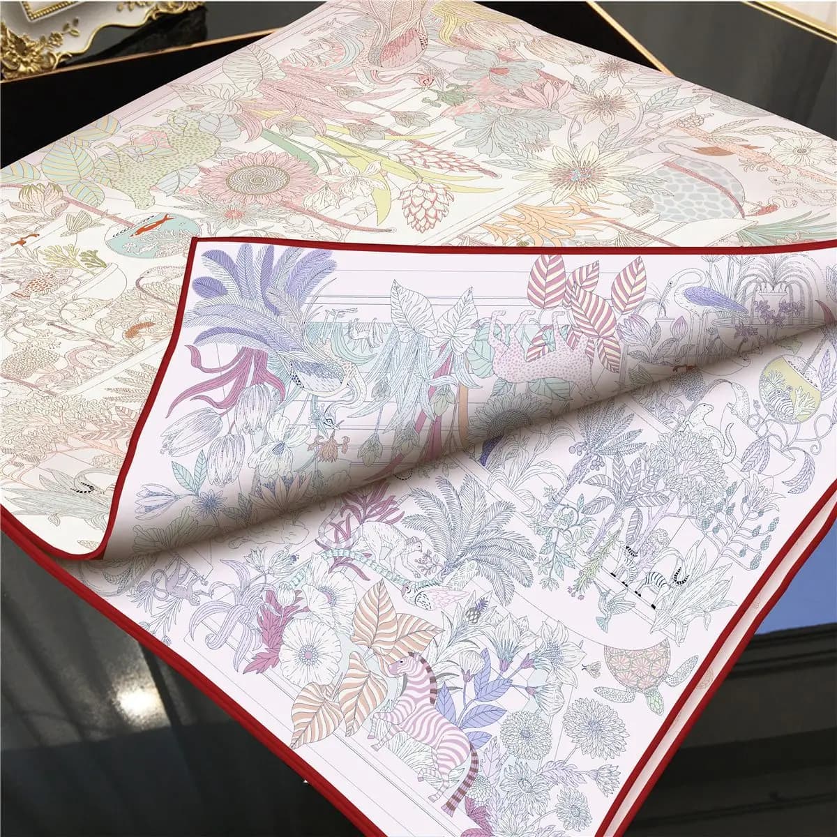 AB Face 90 cm Design Luxury Twill Silk Scarf Square bands with hand rolled edge Scialli neck Accessories for head Belt Decoration