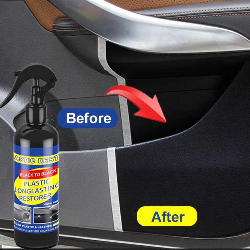 Rinnovatore per plastica auto: Ripristina il nero lucido, prodotti per la pulizia dell'auto, ripristino plastica e pelle, lucidatura e rivestimento riparatore per auto