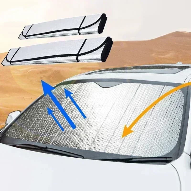 Universal Windshield Sunshades Foldable Car Front Window Sunshade Snow Ice Protection Cover Winter Summer Windshield Shield
