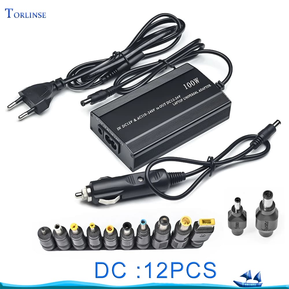 Adattatore di alimentazione per Laptop ca per veicoli da 100W 12V 15V 16V 18V 19V 4.5A 20V 24V caricatore portatile per Asus Acer Sony Lenovo Dell Hp MSI