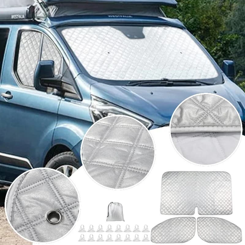 Parasole per parabrezza RV, tende termiche interne, kit di copertura per finestre, per Ford Transit Custom MK8 2012-2022, protezione solare