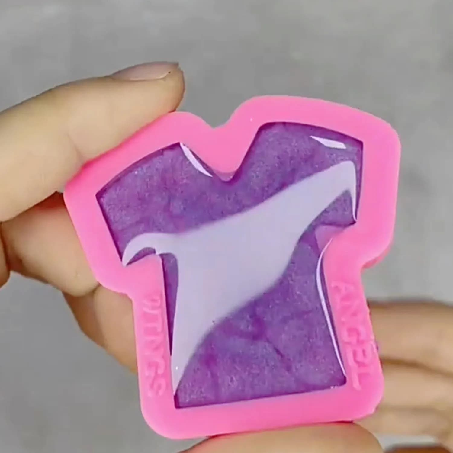 Stampo in silicone per T-shirt e abbigliamento, per resina epossidica, fai da te, portachiavi, badge, gioielli, argilla polimerica, forniture per artigianato