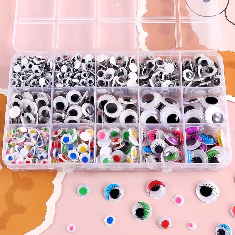 700/750Pcs Self-Adhesive Doll Eye Set 4-12mm for DIY Scrapbooking Crafts Projects DIY Dolls Accessories Eyes Handmade Toys