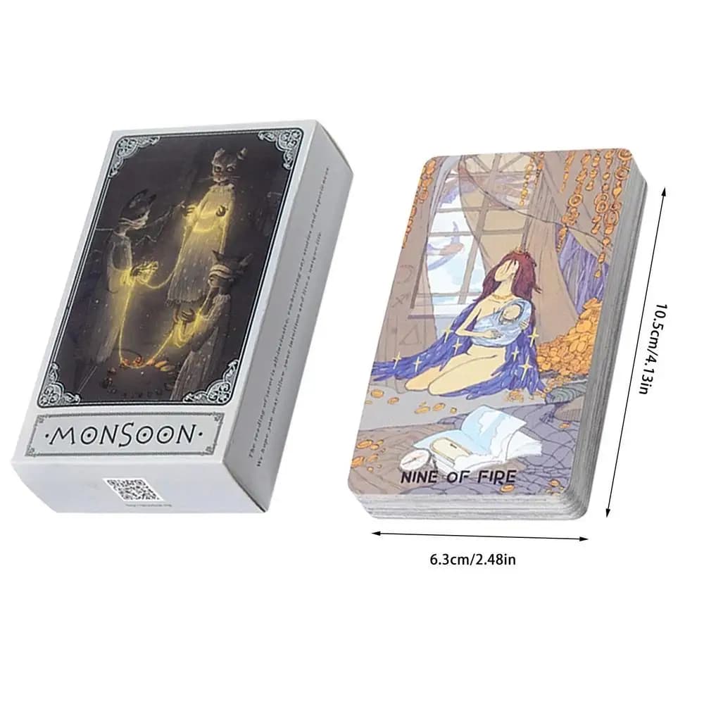 The Monsoon Tarot 78 Tarot Deck Original Tarot Cards For Beginners And Light Seer's Tarot Divination Tools The Rider Tarot Deck
