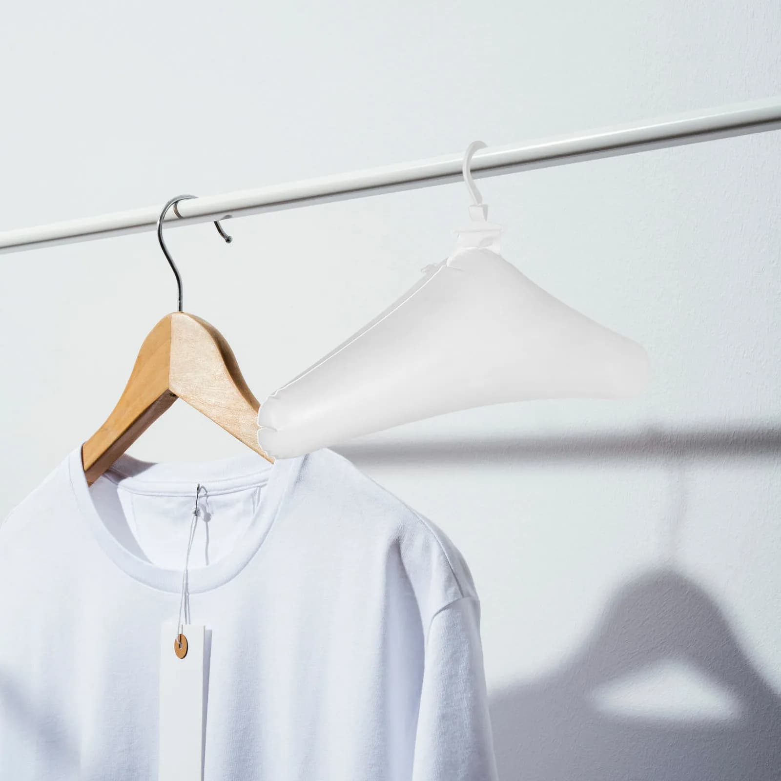 3Pcs Inflatable Clothes Hangers Portable Foldable Travel Drying Hangers Prevent Shoulder Wrinkles Multipurpose Home Car