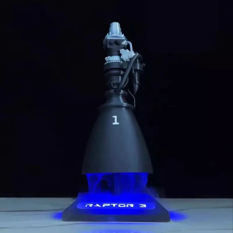 Modello di Motore Raptor per Starship SpaceX con Funzione Umidificatore, Ornamenti Stampati in 3D per Regali di Compleanno per Ragazzi