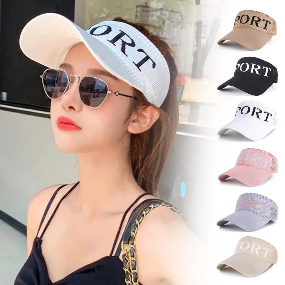Cappello da sole berretto da Baseball da donna berretto estivo bianco a prova di sole cappello da Tennis vuoto Sport all'aria aperta visiere da mare Golf S7F3
