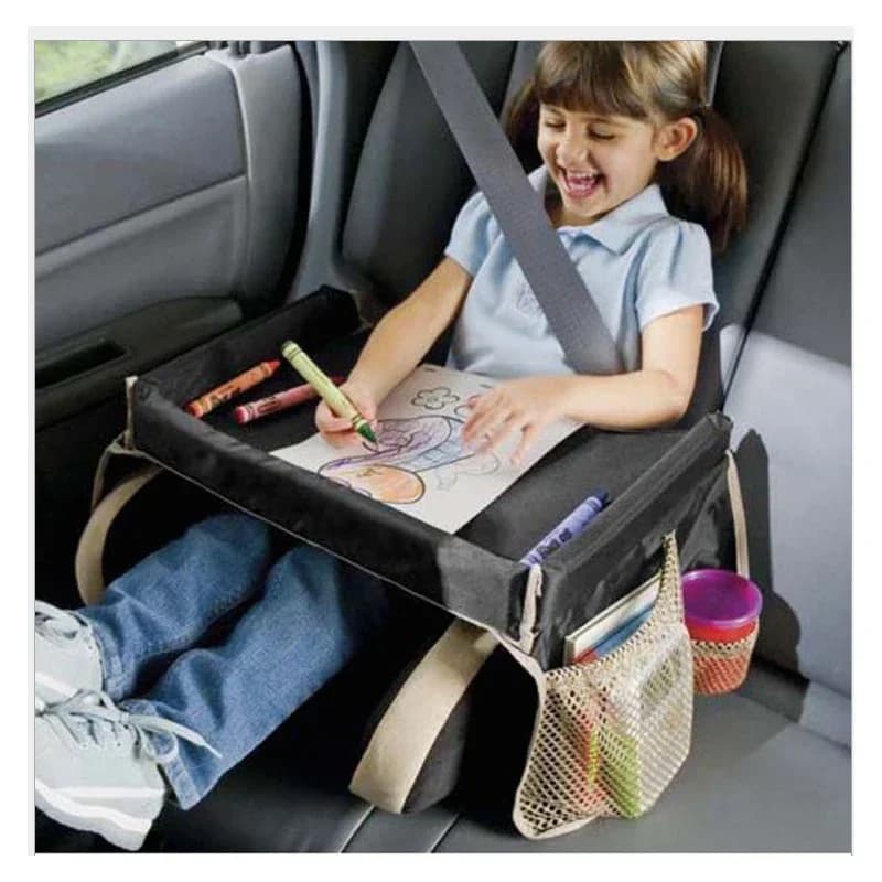 Vassoio Organizer per tavolo portaoggetti per seggiolino Auto per bambini scrivania da viaggio supporto per tavolo da disegno vassoio portaoggetti impermeabile tavolo da pranzo Auto