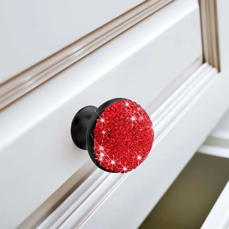 Maniglia moderna e semplice in cristallo di diamante per bambini, guardaroba colorato, cassetto dell'armadio, punzonatura gratuita, maniglia a foro singolo, pomelli dell'armadio