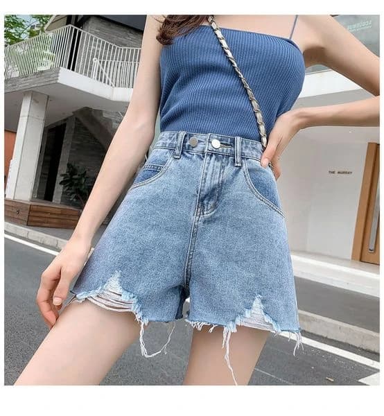 Shorts in denim a vita alta da donna, estivi, casual, ultra corti, neri, con cerniera, super carini e di tendenza