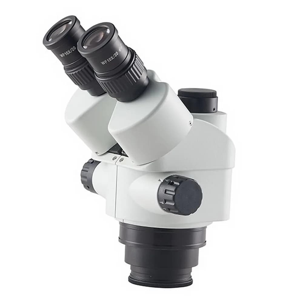Microscopio stereo con zoom ottico trinoculare parfocale 7X-45X fornito in fabbrica