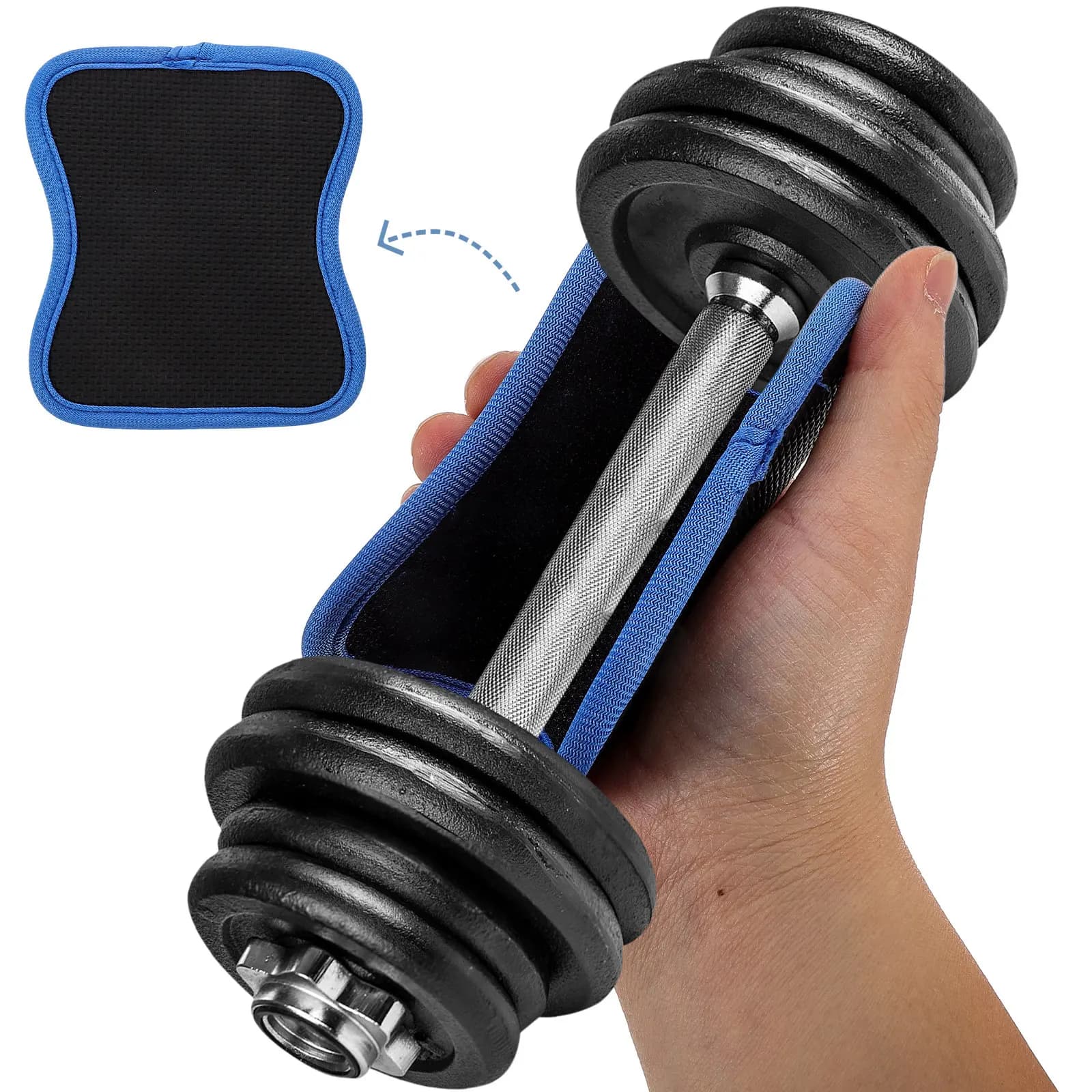 2Pcs Anti-Slip Barbell Pad Set Detachable Gym Accessories for Dumbbell Pull-Up Bar Grip Covers Gym Equipment for Weight Lifting