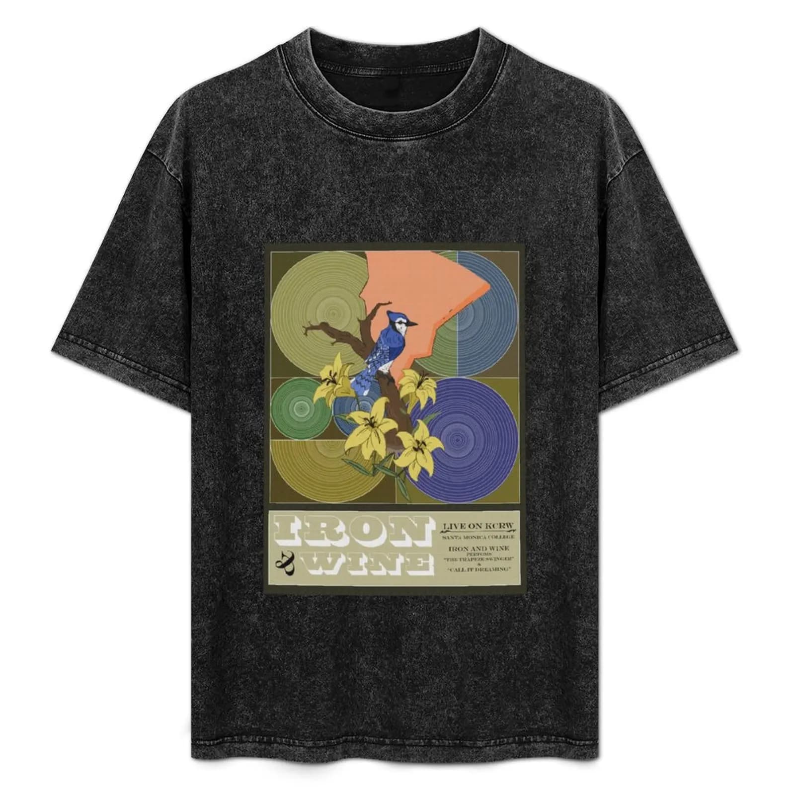T-shirt con stampa Iron and Wine, maglietta casual a maniche corte per tutti i giorni