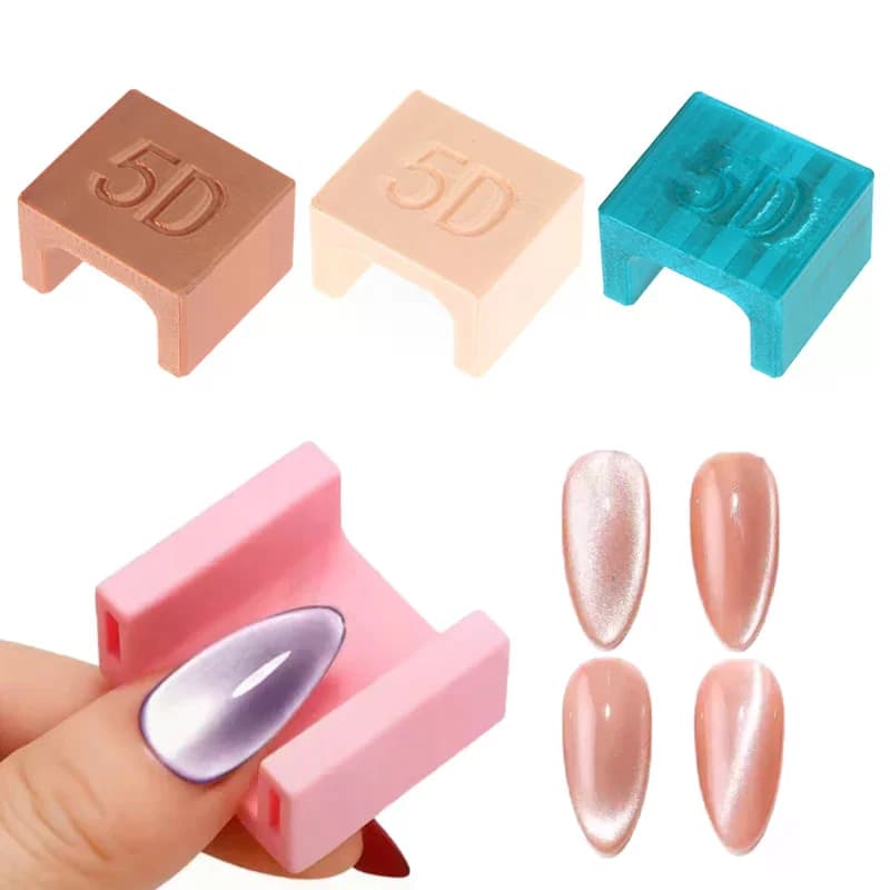 Magnete a forma di U per nail art effetto occhio di gatto, bastoncino magnetico per effetto gel occhio di gatto, speciale effetto velluto 5D, strumento magnetico per manicure fai da te da salone.