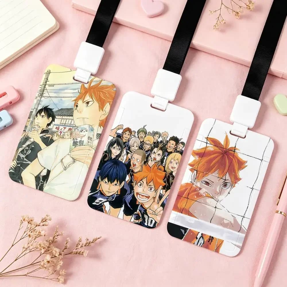 Anime Cool H-Haikyu NFC Contactless Sliding Card Sleeve For Student Cards, Bus Cards, ID Cards, And Work Permits
