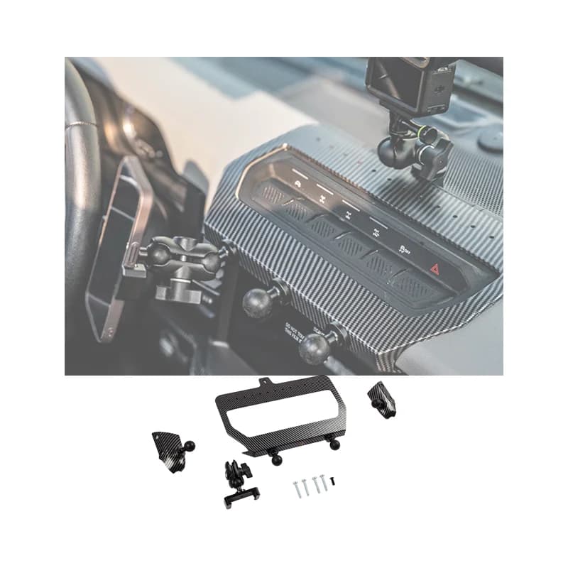 Supporto per cellulare da auto in alluminio ABS nero per FORD BRONCO 2022+