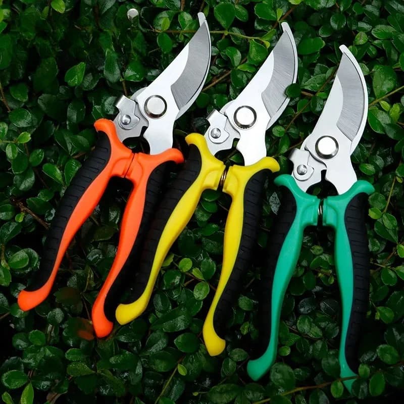 Forbici da giardinaggio con impugnatura ergonomica e lame affilate, cesoie da potatura resistenti per la raccolta di fiori e frutta, strumento per risparmiare fatica.