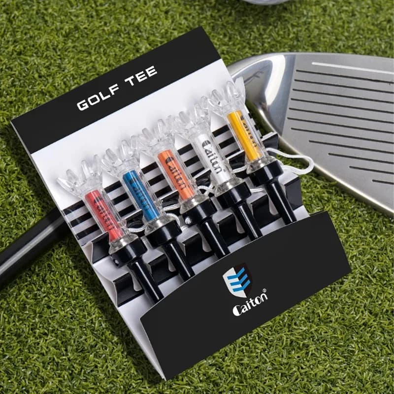 T-shirt da golf in plastica magnetica da 5 pezzi 3 dimensioni 79mm/90mm 360 gradi rimbalzo pratica di allenamento per golf nuovo regalo