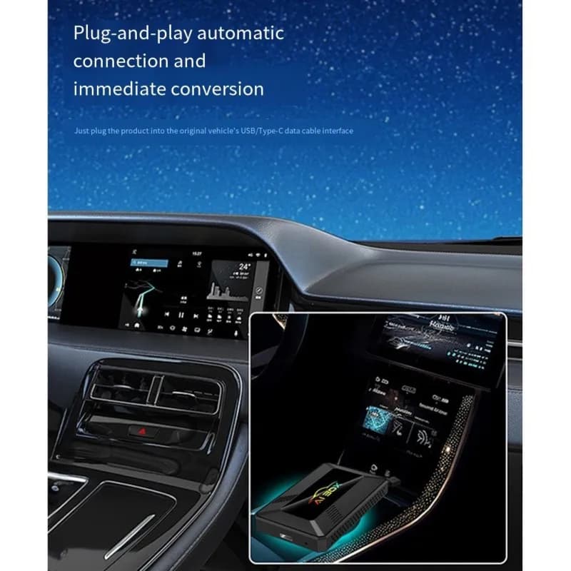 -Compatible Irror Screen Carplay-To-Android System Box 3-In-1 Smart Carplay Box Plug-And-Play Adapter