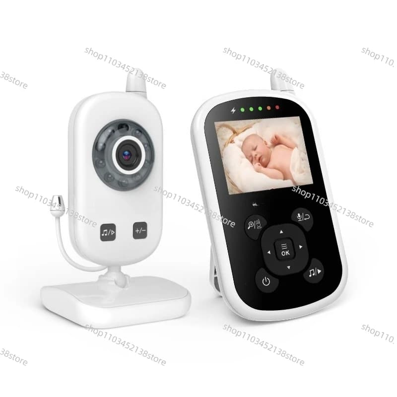 Baby monitor con interfono bidirezionale per visione notturna wireless da 2,4 pollici