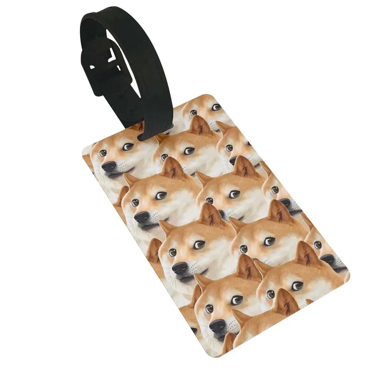 Doge Shiba Inu Memes etichette per bagagli accessori per valigie viaggio carino etichetta d'imbarco per bagagli porta etichette portatile nome ID indirizzo