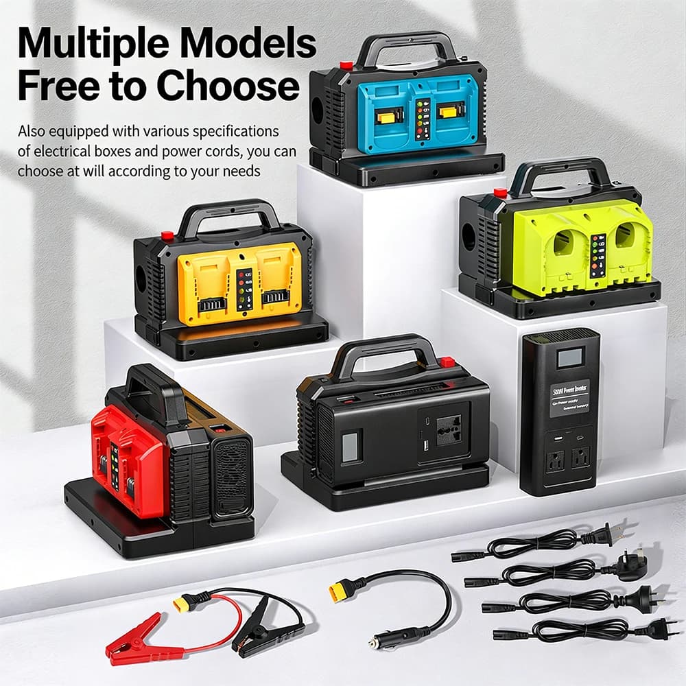 Inverter di Potenza per Batterie Makita/Bosch/Dewalt/Milwaukee/Ryobi 500W Onda Sinusoidale Pura da DC 18V a AC 120V con Presa per Auto per Campeggio