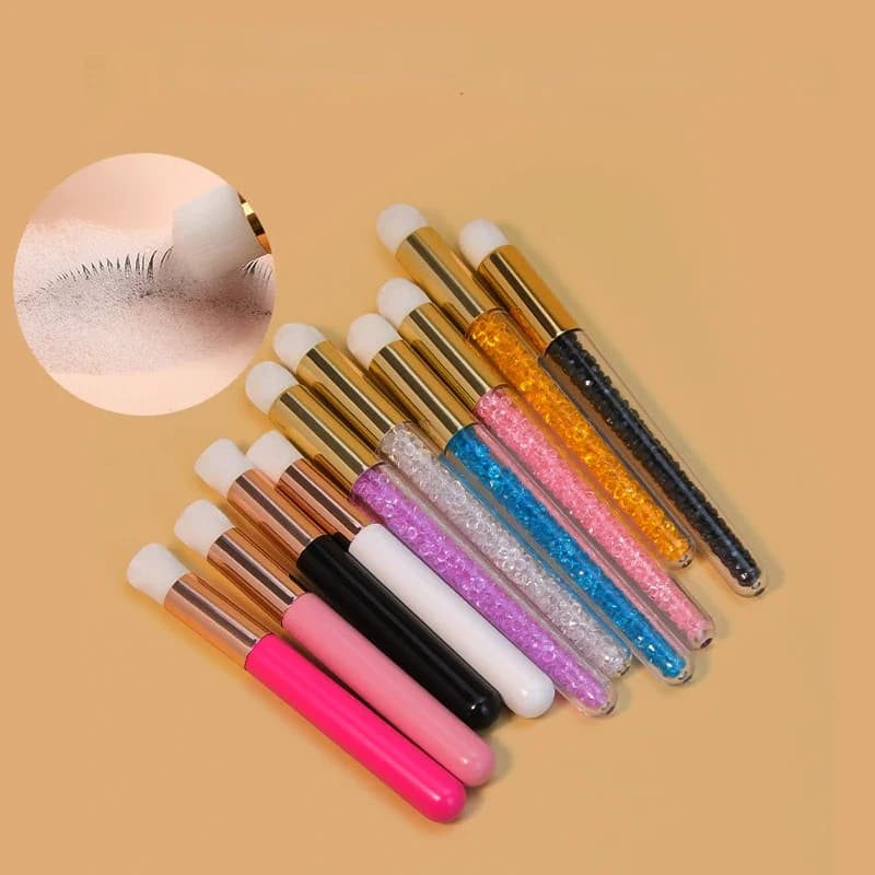 New Crystal Eyebrow Cleaning Brushes Face Cleaner Naso Comedone Deep Eyelash Washing Shampoo Brushes Beauty Makeup Tool