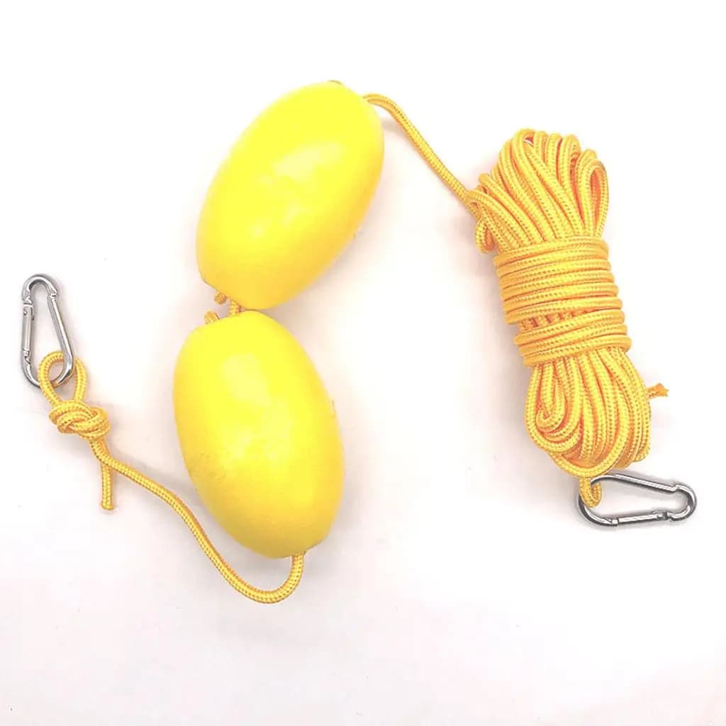 Corda da traino per kayak con doppi galleggianti in EVA Linea di ancoraggio in PVC Accessorio per attrezzatura di sicurezza per la deriva della canoa