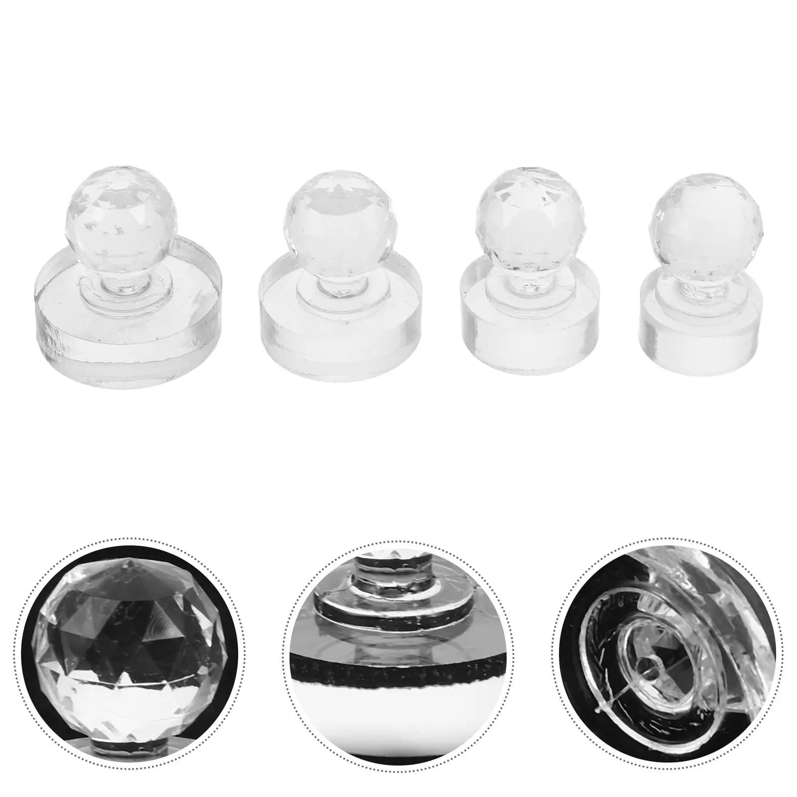 Set di 4 Stampi per Ombretto da 20mm, 22mm, 26mm, 30mm, Stampi Rotondi per Riparazione Polvere Sfusa, Strumento Portatile per Pressare Fard