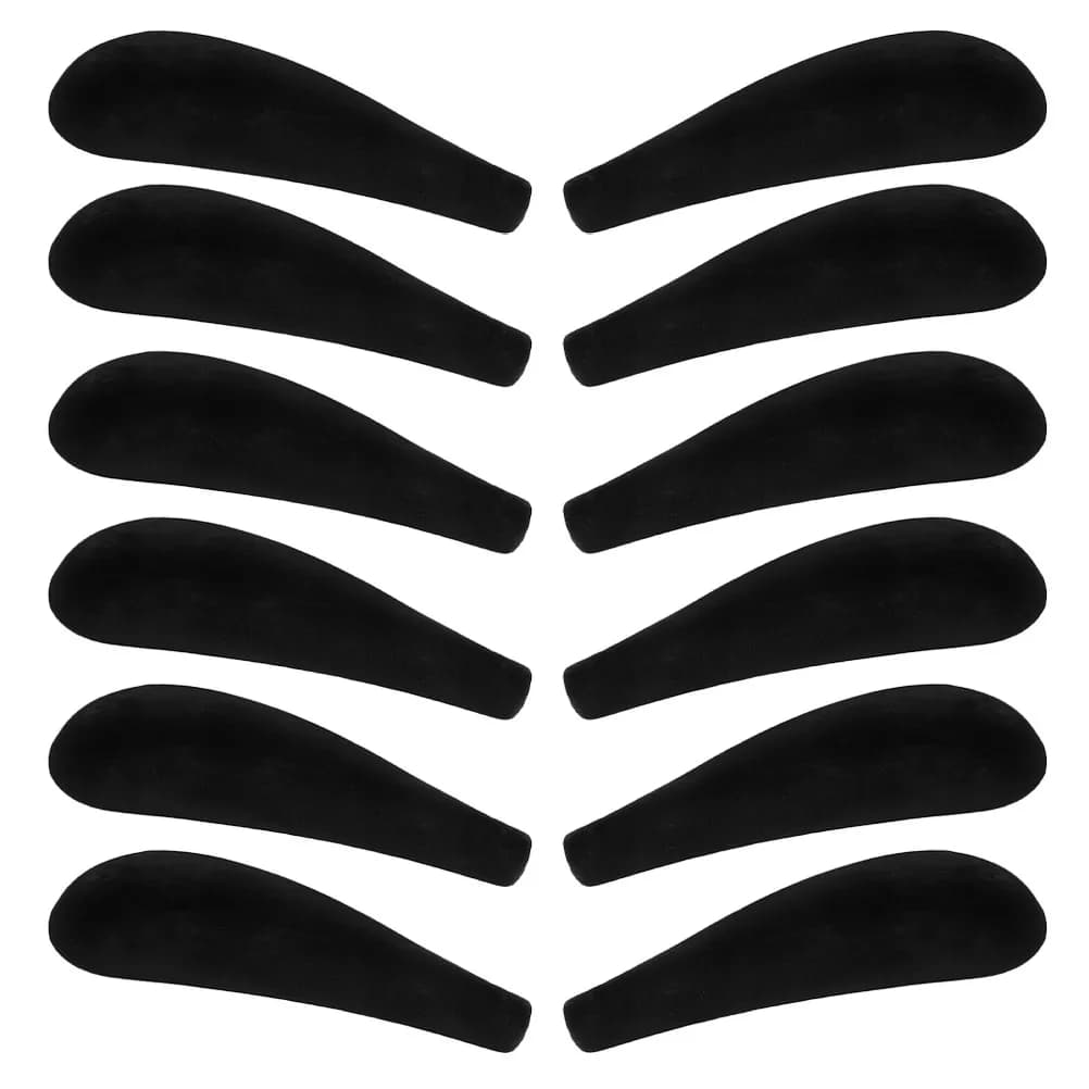 12Pcs Black Shoulder Hanger Pads Flocked Clothes Shoulder Support Protector Shaper for Sweaters Shirts Coats Velvet Hanger Forms