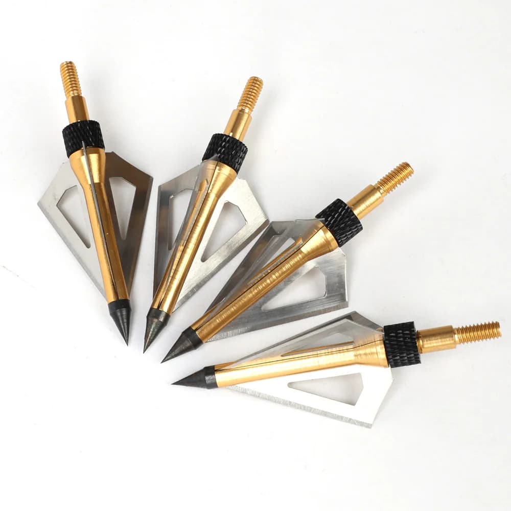 6/12 Pezzi Punte di Freccia Broadhead 100gr per Caccia e Tiro con l'Arco