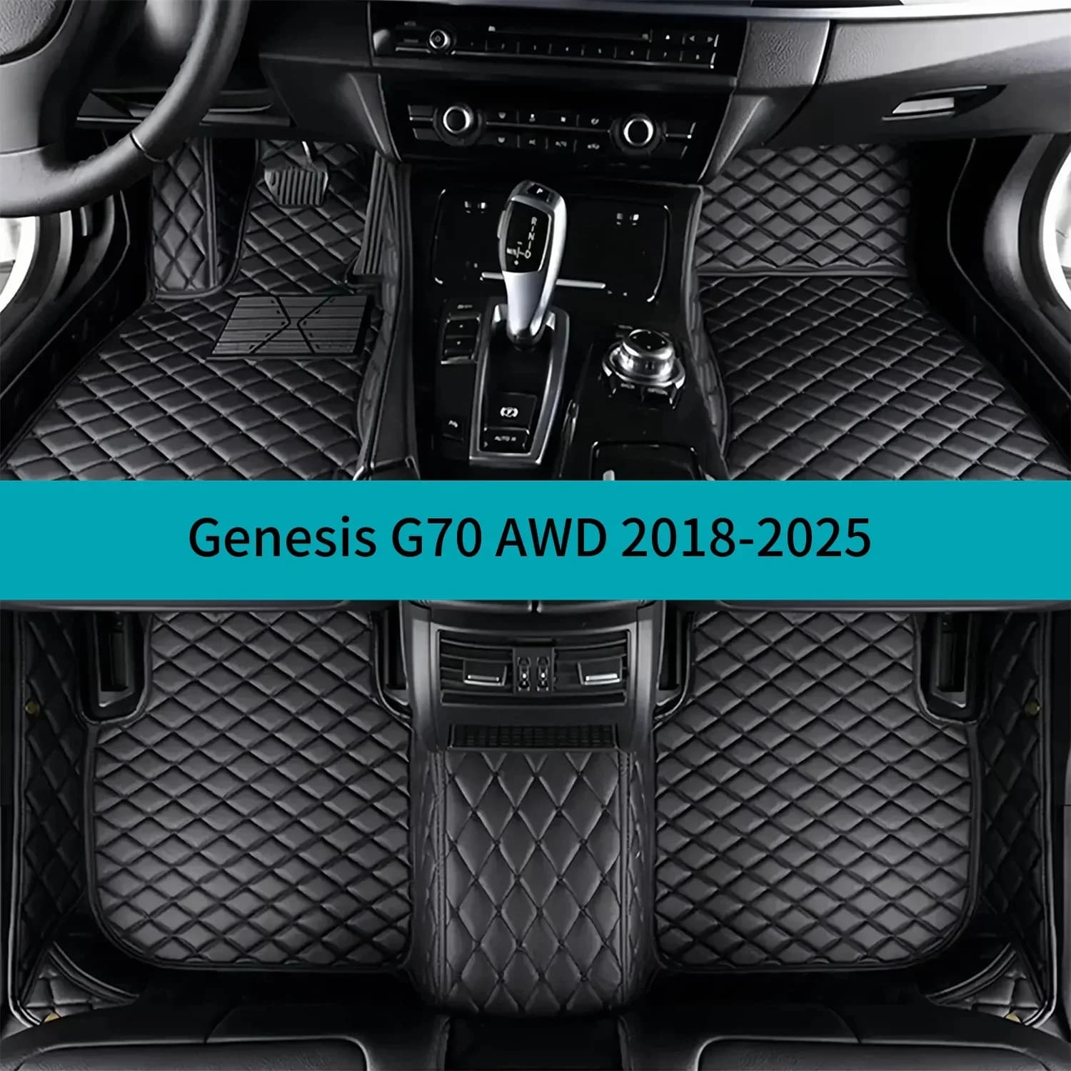 Complete set Car mats for Genesis G70 AWD 2018-2025 Luxury leather mats for cars Car mats Car accessories