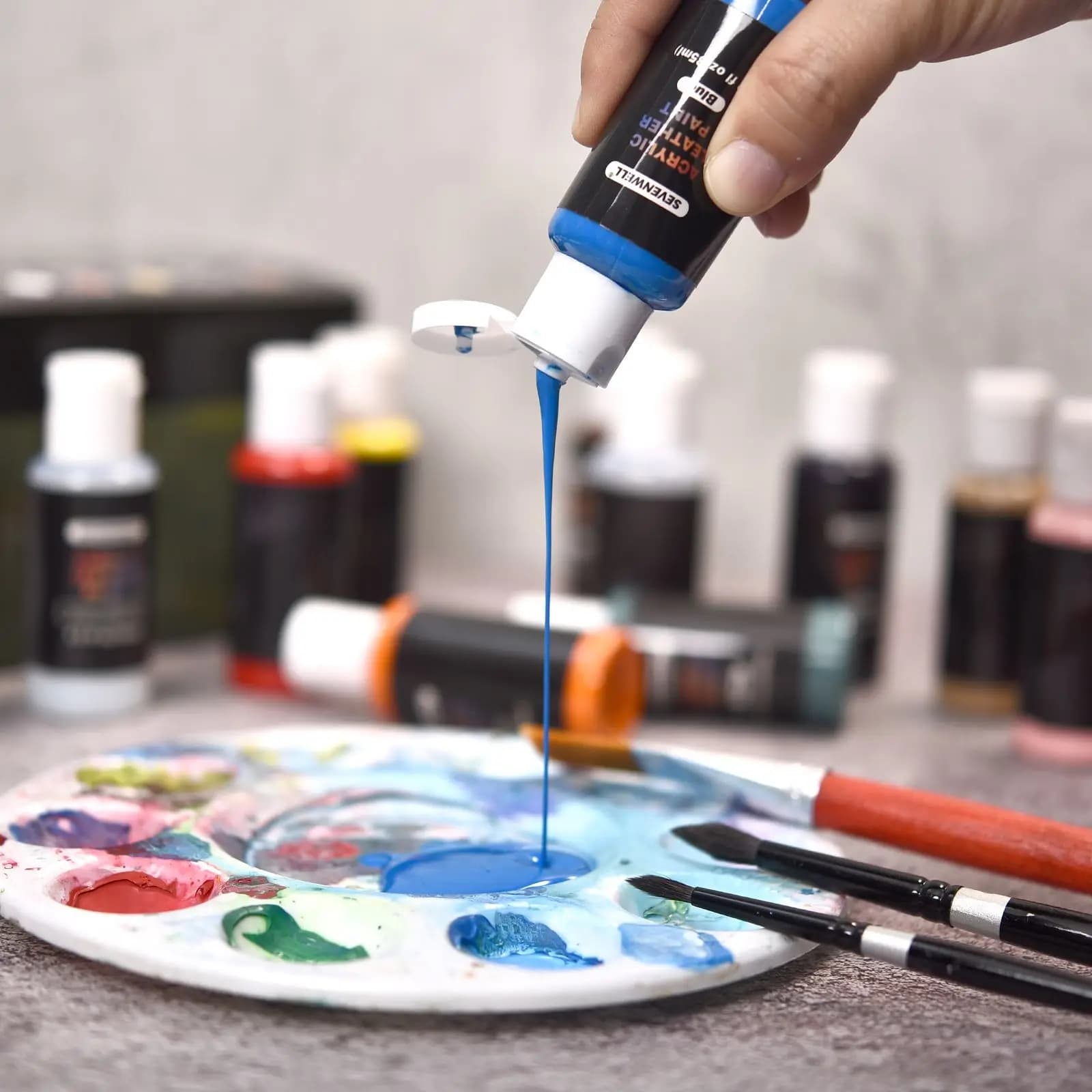 30ml/Bottle 24 Colors Acrylic Paint Colors Acrylic Paint Set Dyes For Fabric Clothing Painting For Leather DIY Pigment Graffiti