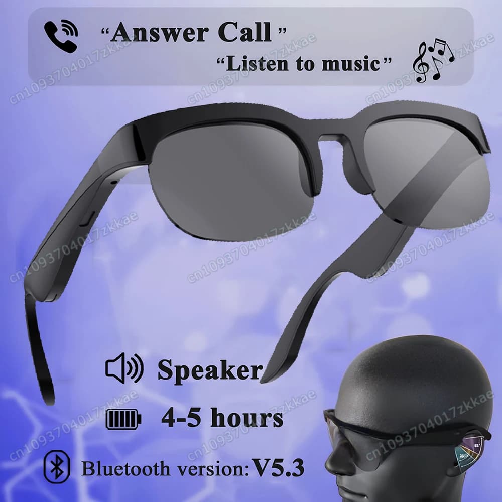 Nuovi Occhiali Smart Bluetooth 2026 da Donna con Controllo Vocale, Chiamate, Musica, Protezione UV, Occhiali da Sole Polarizzati, Cuffie, Occhiali Smart da Uomo