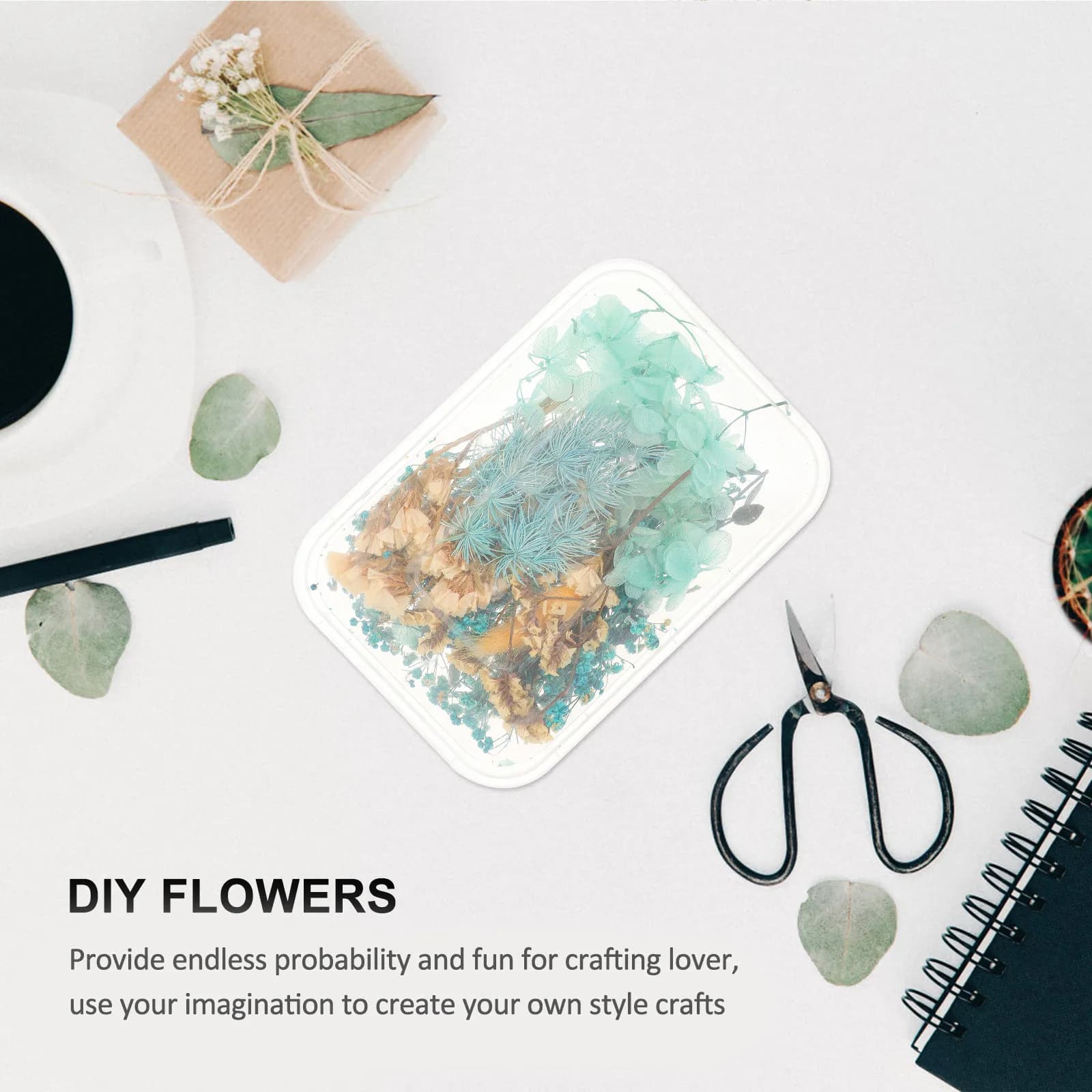 1 scatola di fiori pressati essiccati per kit fai da te, decorazioni per nail art, bomboniere per matrimoni e feste, forniture per regali