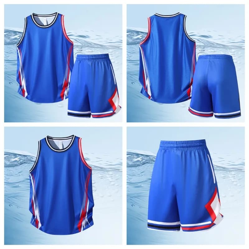 Men's Sporty Set for Open Cycling, Comfortable and Breathable, Fashion Set with Canotta and Five Point Shorts