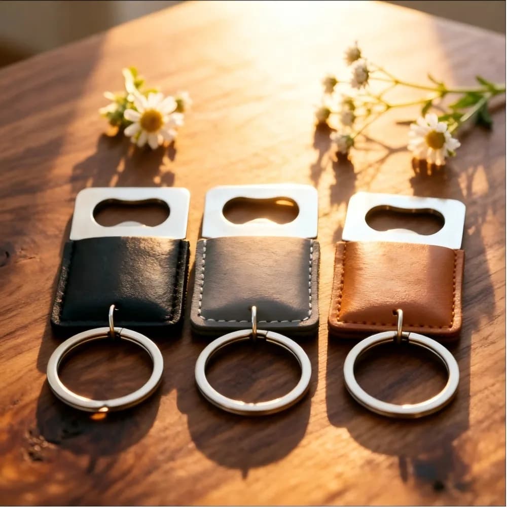 2/4/10/100pcs Square Opener Metal Keychain Stainle Steel Beer Key Ring Camping Hiking Company Day Wholesale Chain Souvenir Gift