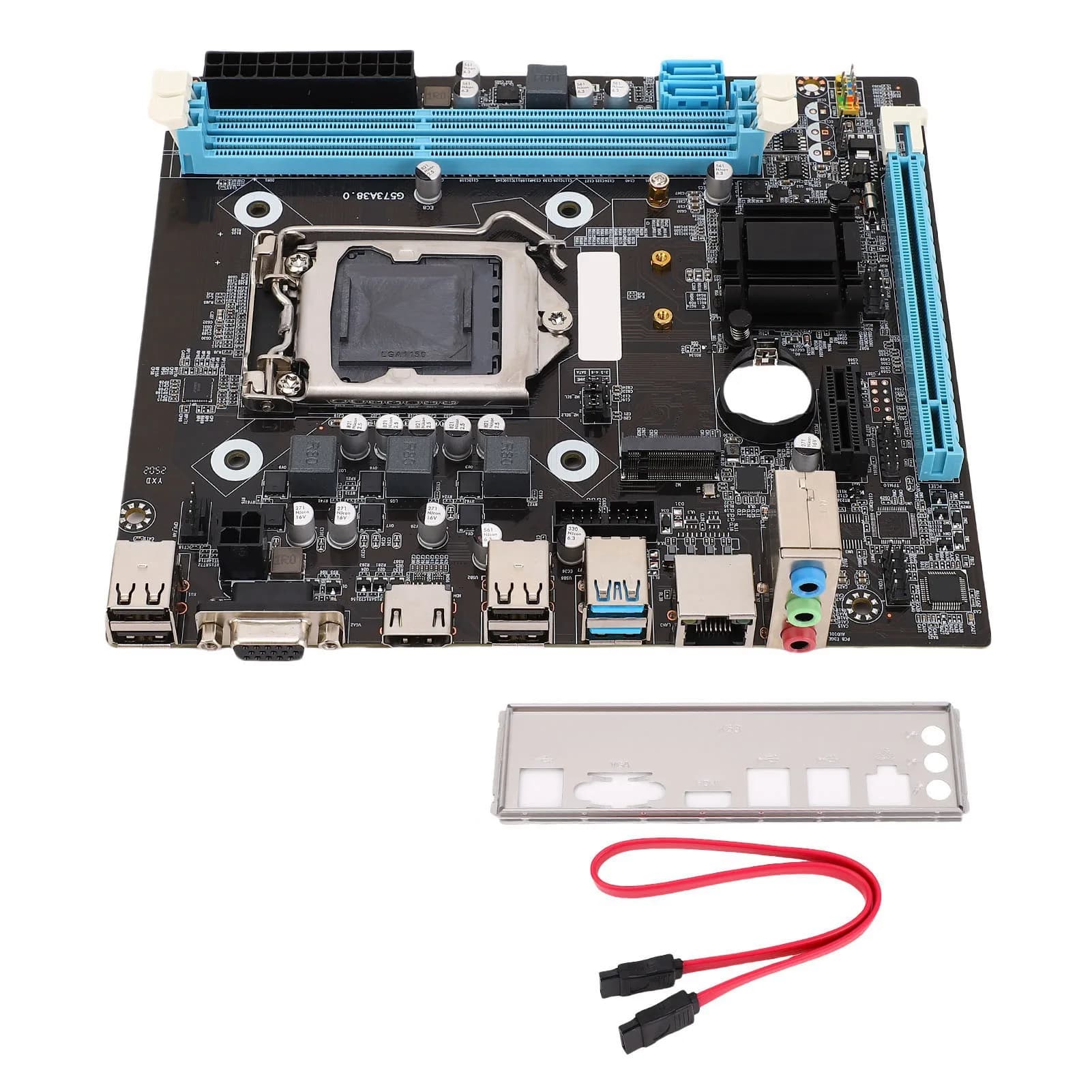 Scheda madre da gioco H81 Dual Channel DDR3 M.2 NVMe NGFF SATA 6Gb/s Slot PCIe LGA 1150 Micro ATX Scheda madre per PC per Core