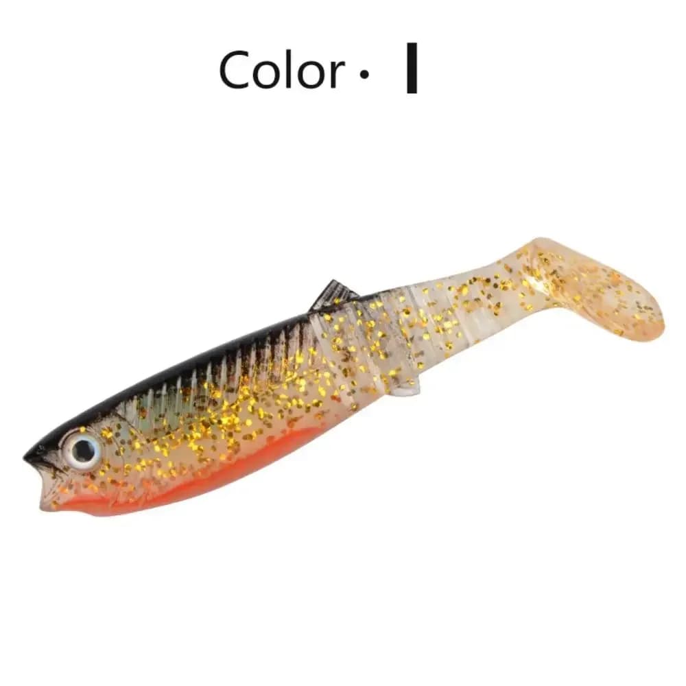 5PCS 10.5g 10cm Richiamo di Pesca Occhi 3D Sbiancamento Paddle Tail Pesca Esche Morbide Cannibal T Coda Esche Morbide Artificiali